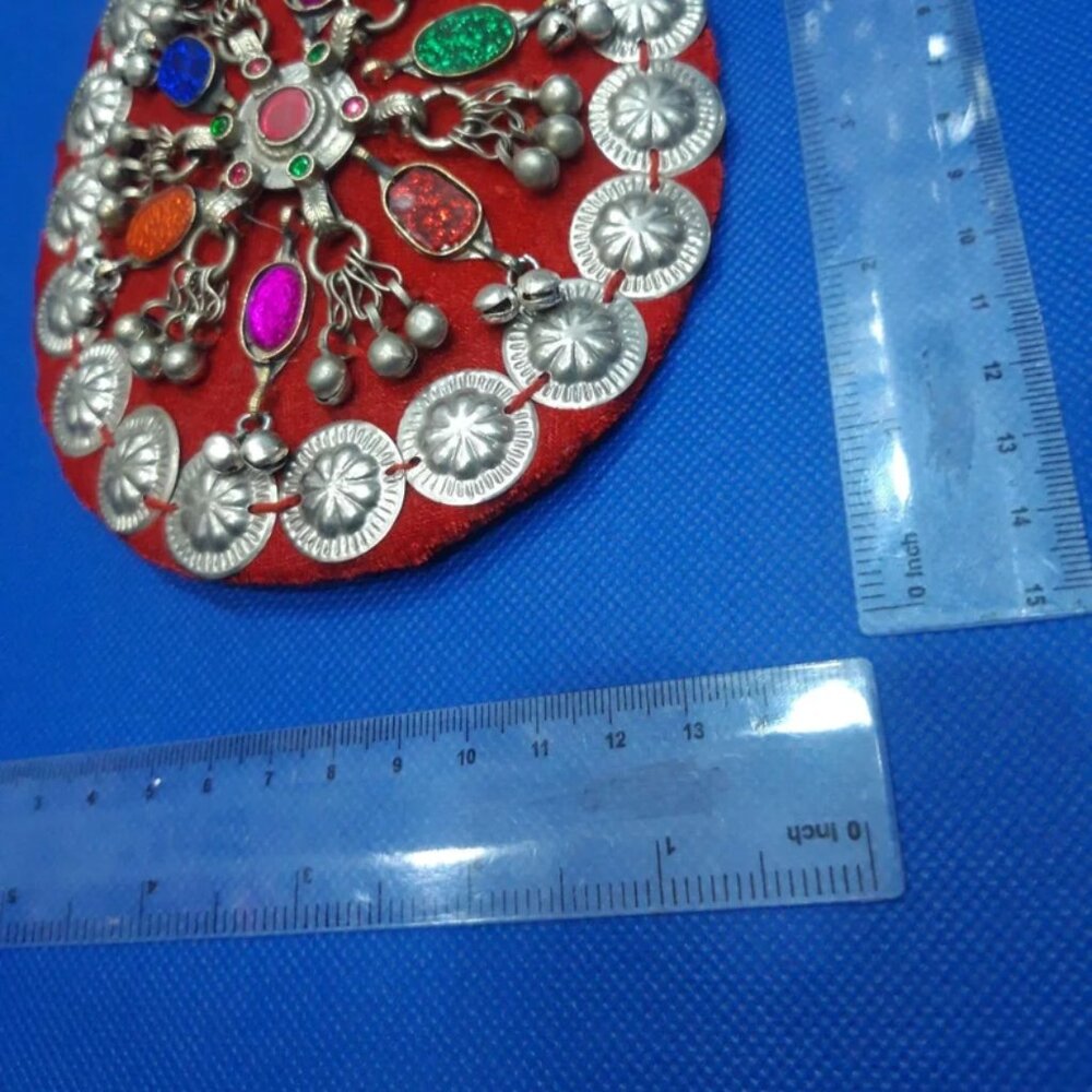 Red Ertugrul Inspired Hair Clip: Handmade Tribal Hair Pin - Picture 13 of 14